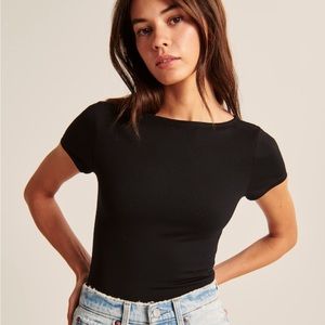 Abercrombie Short-Sleeve Seamless Fabric Boatneck Bodysuit (3)